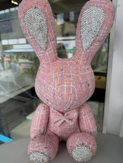 Hasen mit Glitzersteinen 20cm groß verschiede Muster