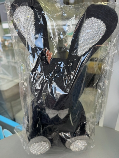 Hasen mit Glitzersteinen 20cm groß verschiede Muster