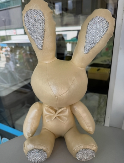 Hasen mit Glitzersteinen 20cm groß verschiede Muster