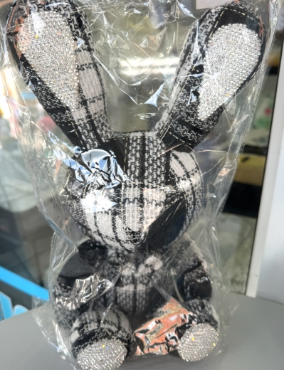 Hasen mit Glitzersteinen 20cm groß verschiede Muster