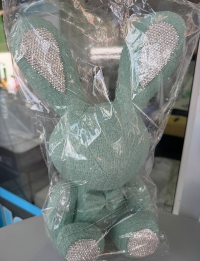 Hasen mit Glitzersteinen 20cm groß verschiede Muster