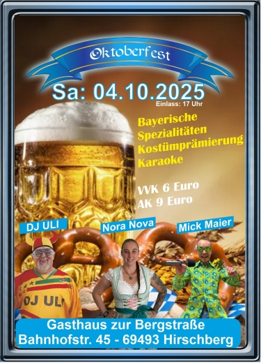 Ticket Oktoberfest 04.10.2025