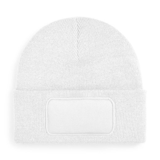 10 X - Beanie mit Patch und eigenem Druck