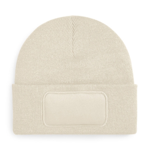 10 X - Beanie mit Patch und eigenem Druck