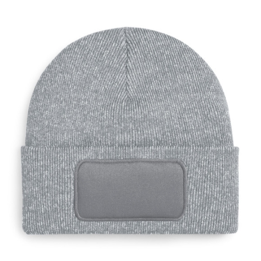 10 X - Beanie mit Patch und eigenem Druck