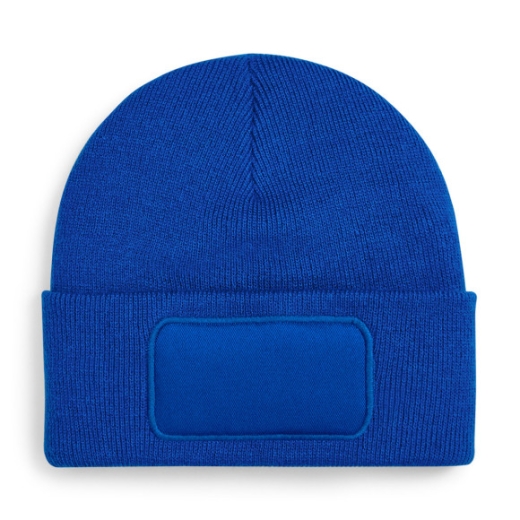 10 X - Beanie mit Patch und eigenem Druck