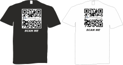 QR T-Shirt mit kostenloser Landing Seite oder Verlinkung