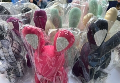 Hasen mit Glitzersteinen 20cm groß verschiede Muster